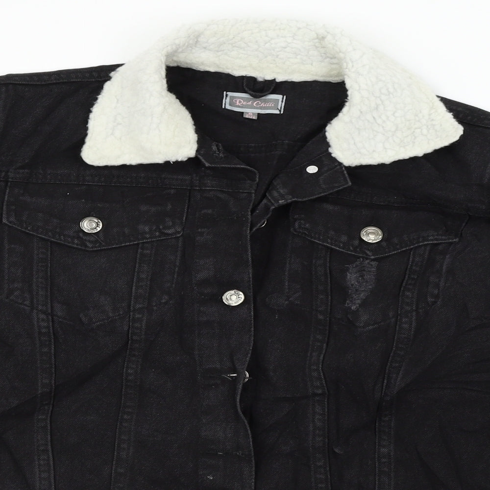 Red Chilli Womens Black   Jacket  Size 8