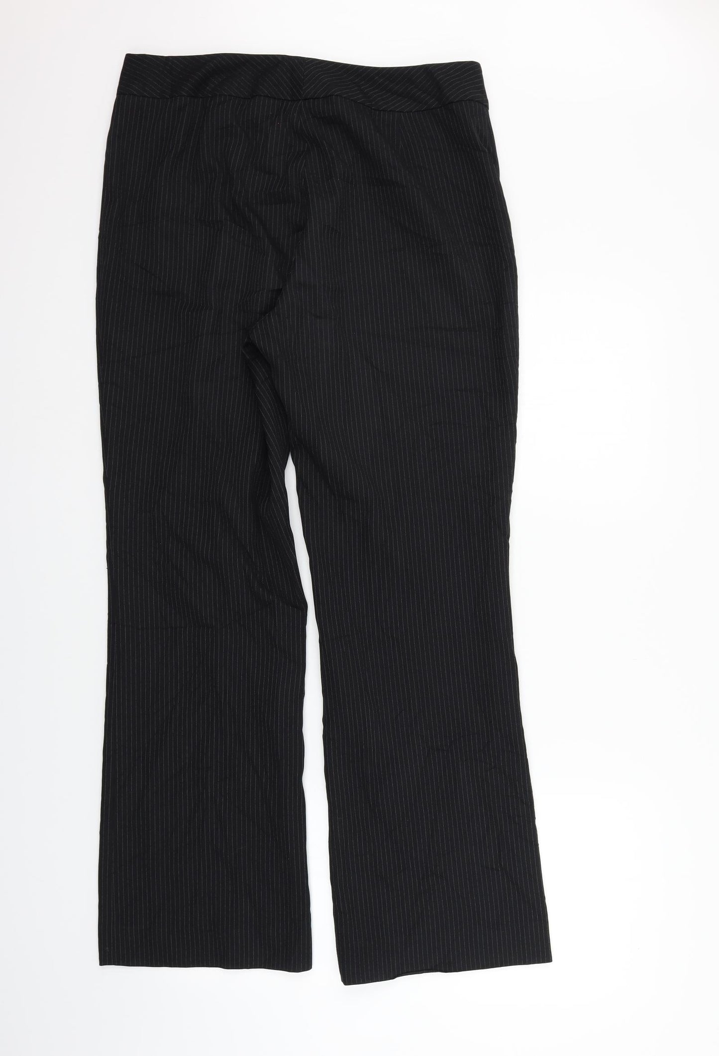 Womens UK Size 12 Preworn Regular Fit  Black Trousers