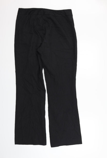 Womens UK Size 12 Preworn Regular Fit  Black Trousers