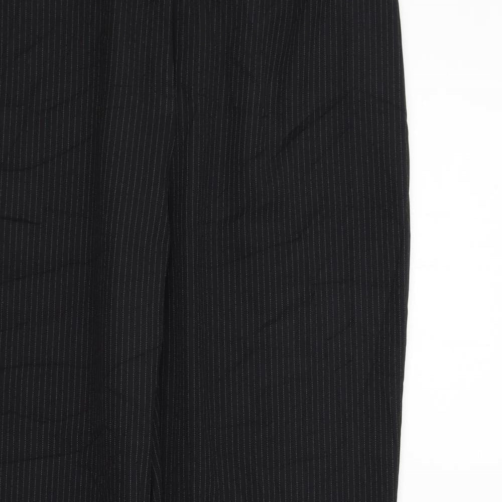 Womens UK Size 12 Preworn Regular Fit  Black Trousers