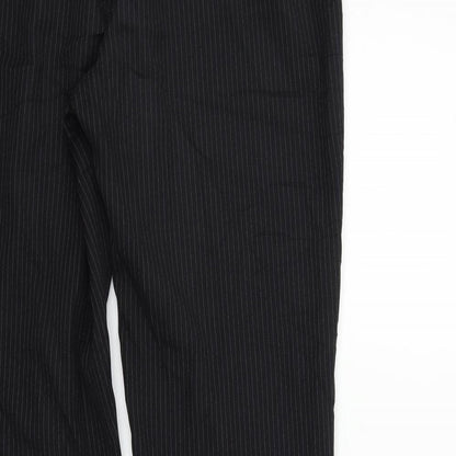 Womens UK Size 12 Preworn Regular Fit  Black Trousers