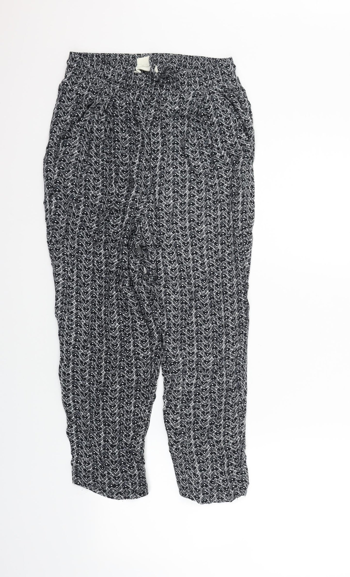 style at style Womens Black Geometric  Trousers  Size S L24 in