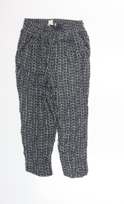 style at style Womens Black Geometric  Trousers  Size S L24 in