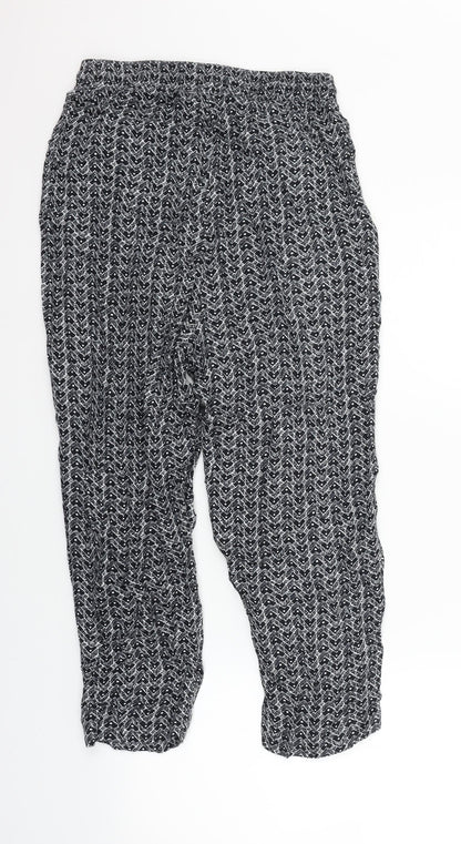 style at style Womens Black Geometric  Trousers  Size S L24 in