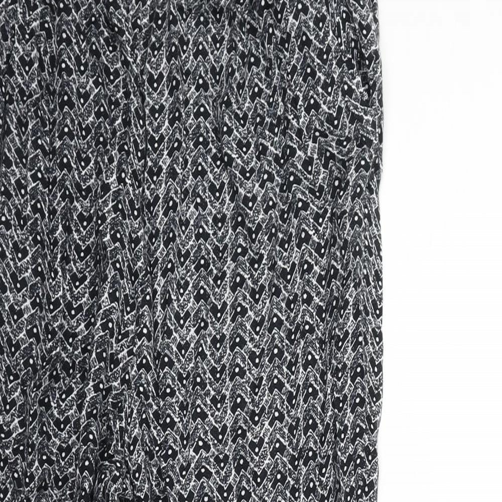 style at style Womens Black Geometric  Trousers  Size S L24 in