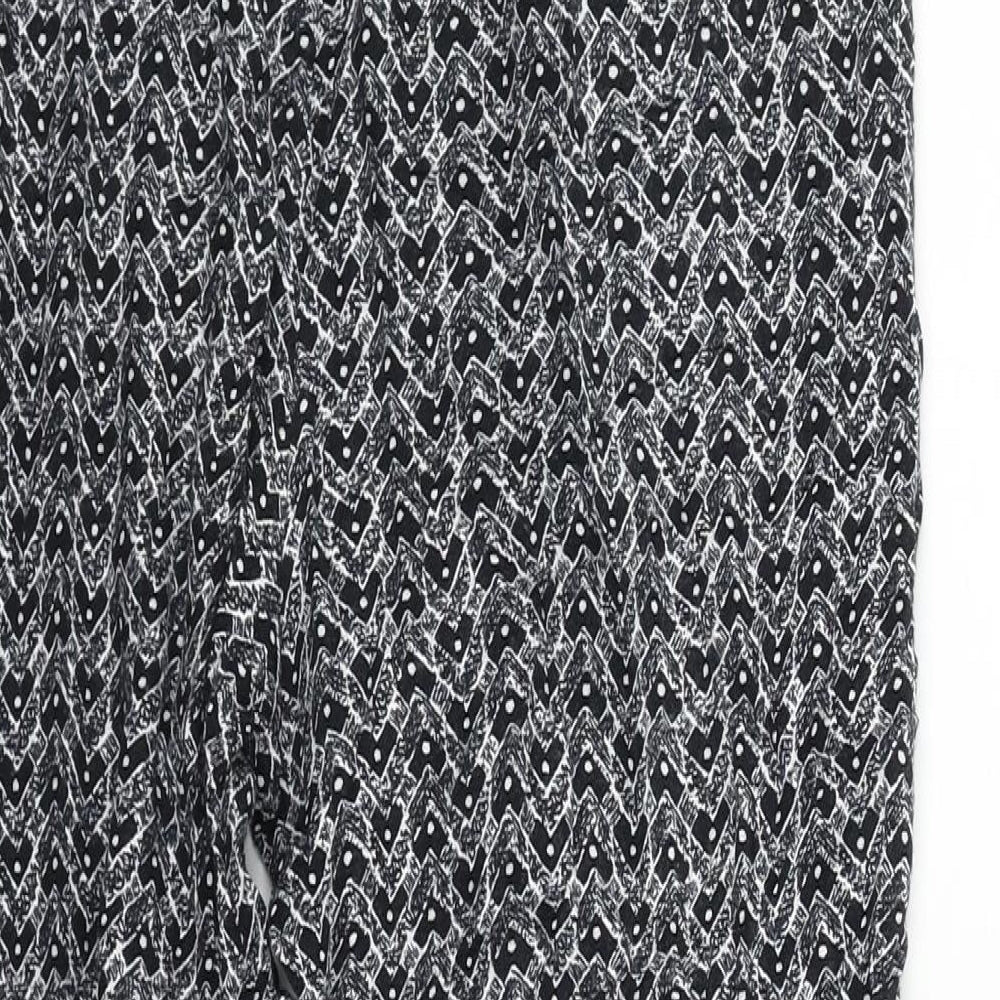 style at style Womens Black Geometric  Trousers  Size S L24 in