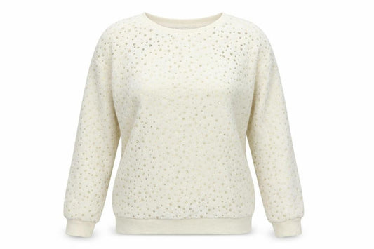 TU Womens Beige Geometric  Pullover Jumper Size 14