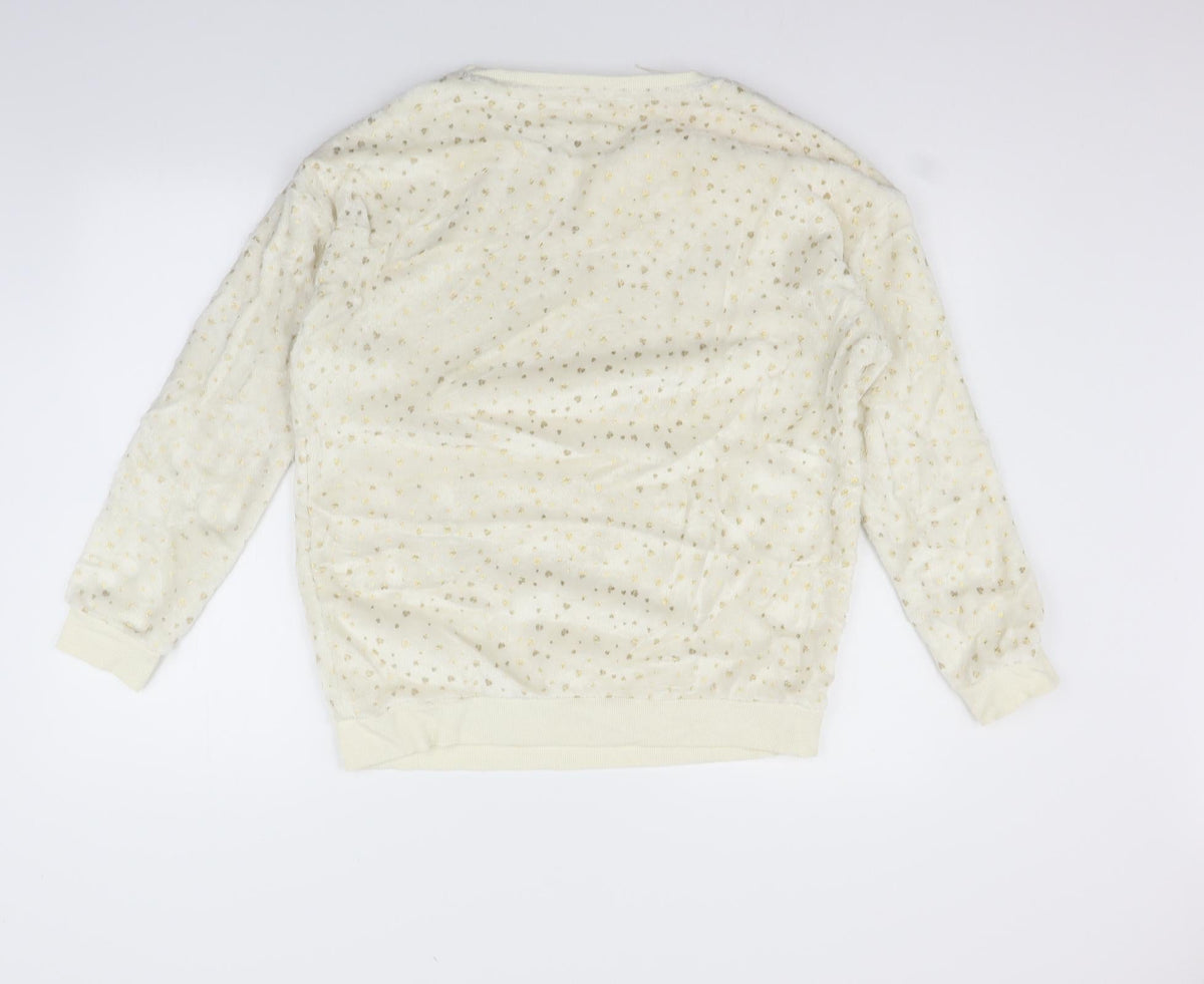 Tu Womens Beige Geometric  Pullover Jumper Size 14