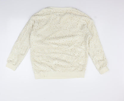 Tu Womens Beige Geometric  Pullover Jumper Size 14
