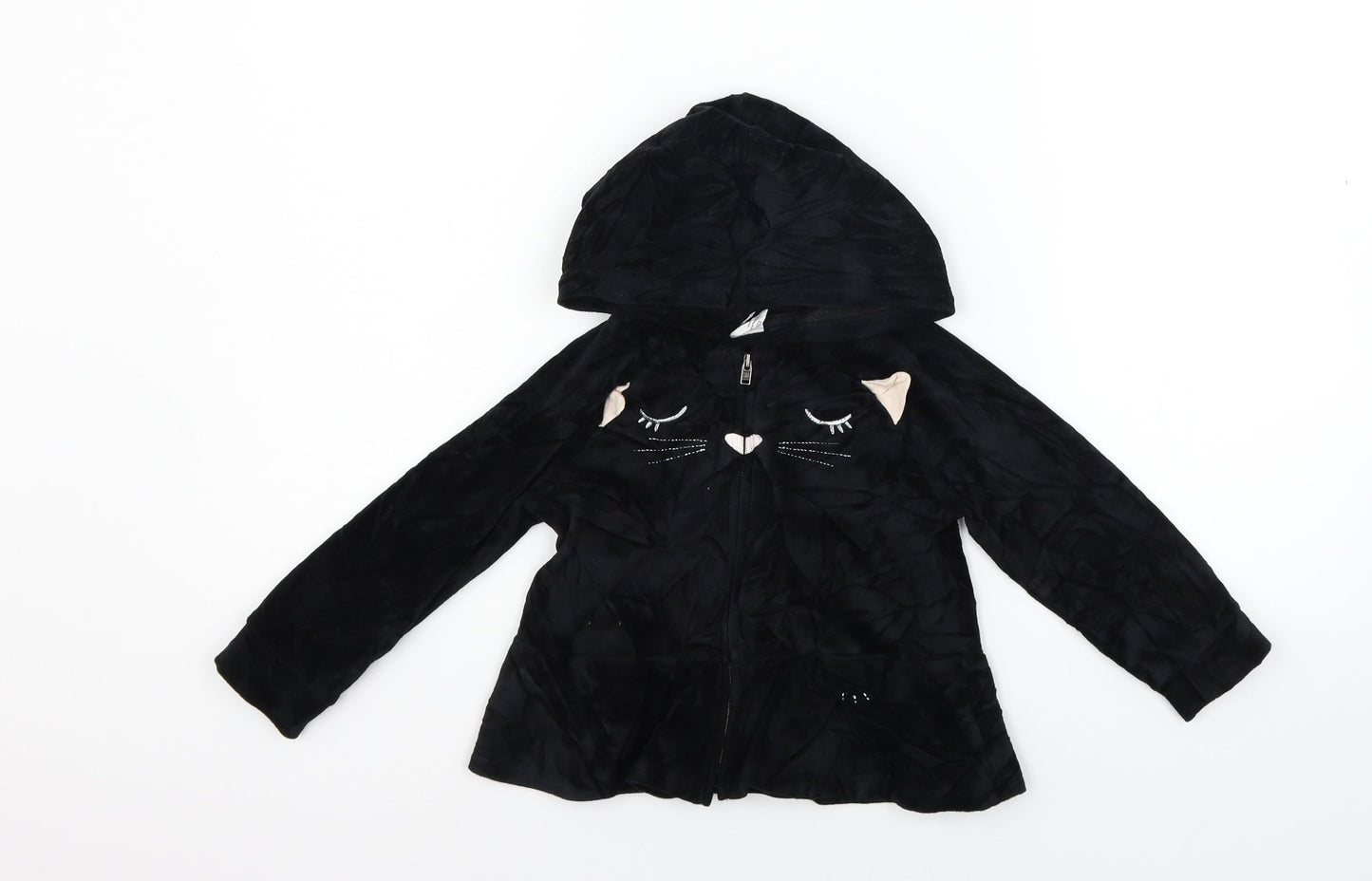 Gap Girls Black   Full Zip Jumper Size 3 Years  - CAT