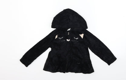 Gap Girls Black   Full Zip Jumper Size 3 Years  - CAT