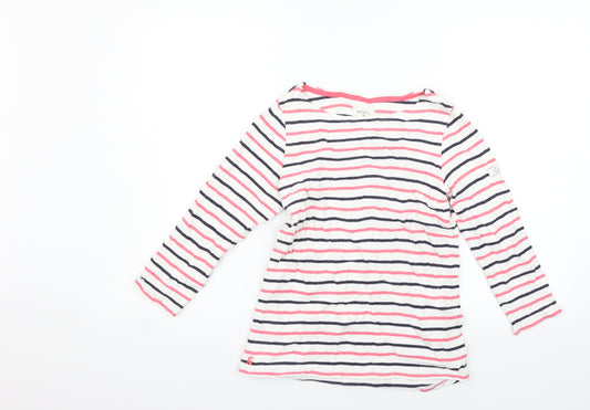 Maine Womens Pink Striped  Pullover Jumper Size 8