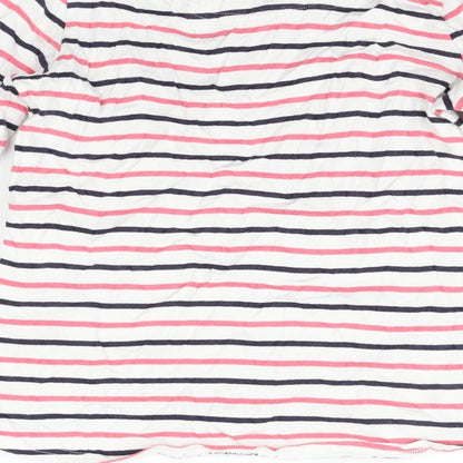 Brand and care label for Maine New England women’s pink striped jumper, size UK 8