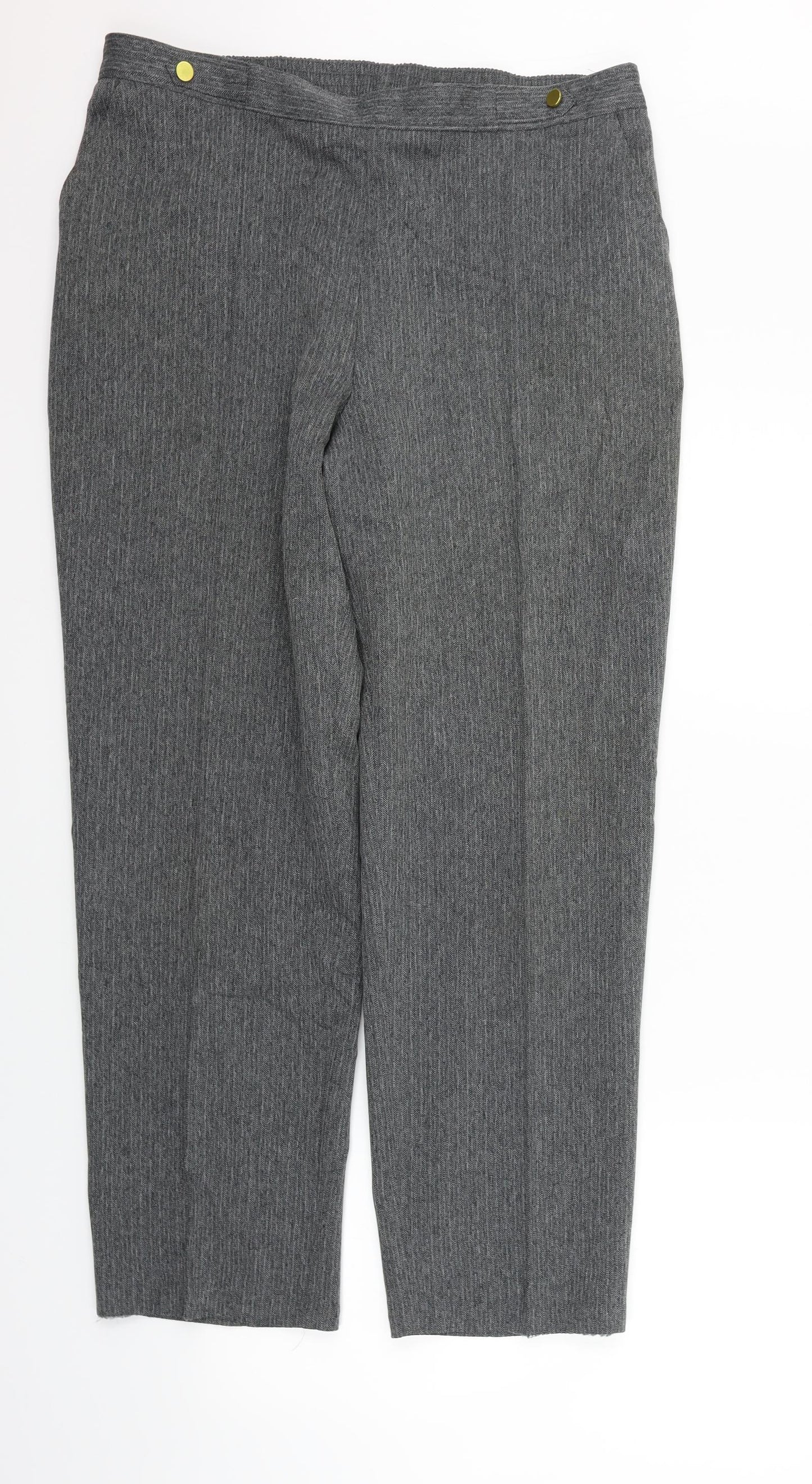 Womens UK Size 16 Marks and Spencer Regular Fit  Green Trousers