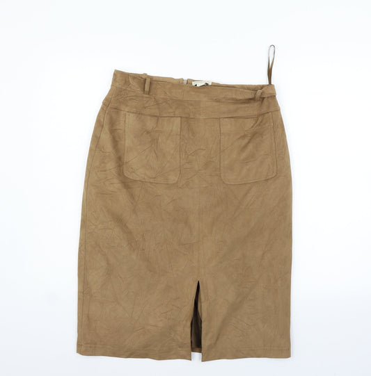 Monsoon Womens Beige   Flare Skirt Size 14