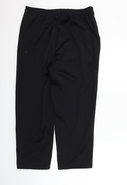 Bm collection Womens Black Houndstooth  Sweatpants Trousers Size 12 L26 in