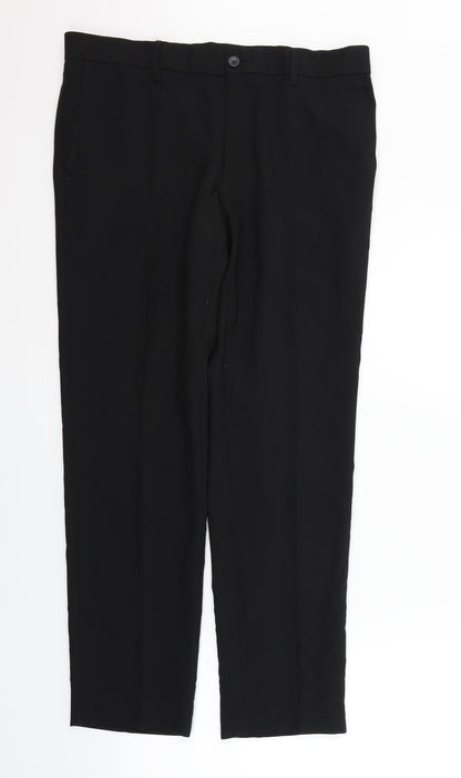 Womens UK Size 32 in Marks and Spencer Regular Fit  Black Trousers