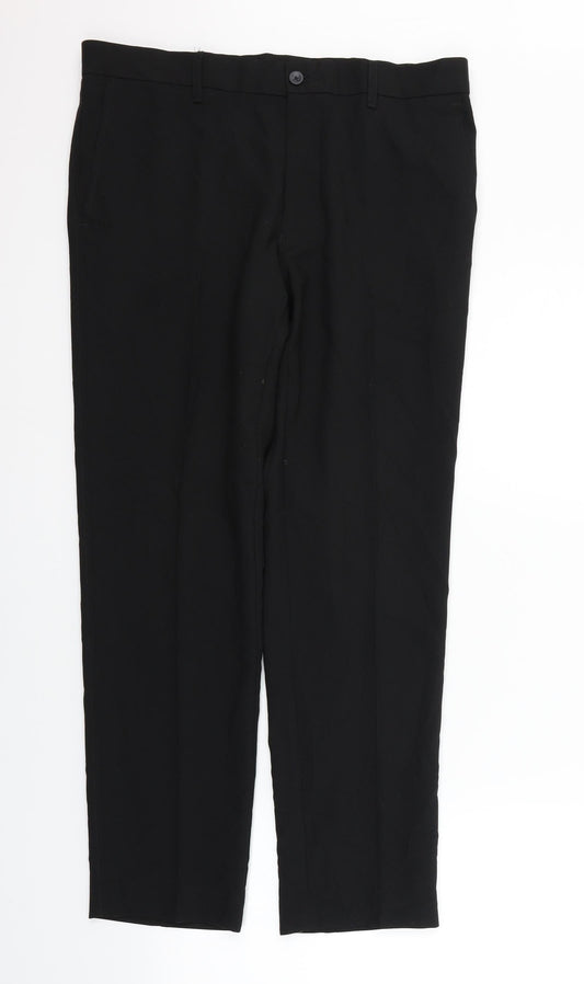 Womens UK Size 32 in Marks and Spencer Regular Fit  Black Trousers