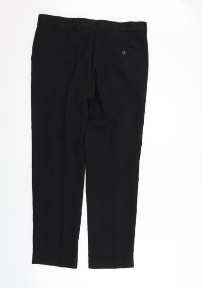 Womens UK Size 32 in Marks and Spencer Regular Fit  Black Trousers