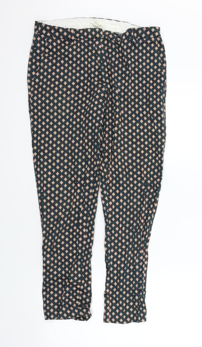 Womens UK Size 12 H&M Regular Fit  Green Trousers