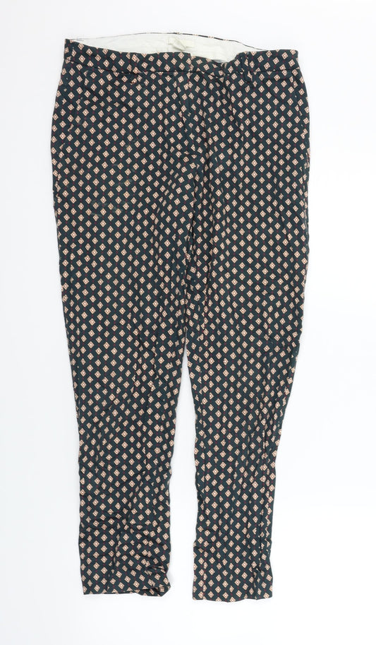 Womens UK Size 12 H&M Regular Fit  Green Trousers