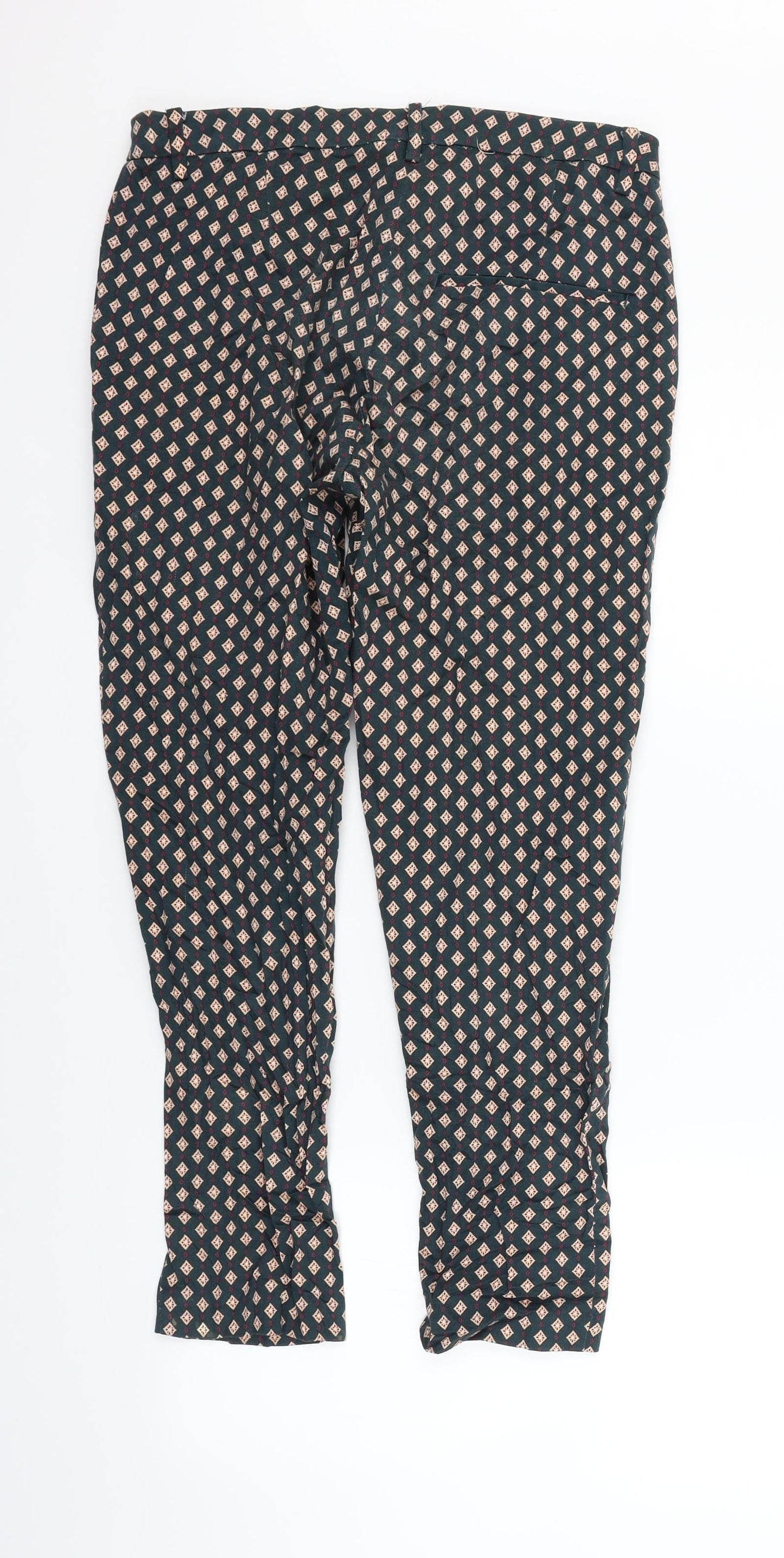 Womens UK Size 12 H&M Regular Fit  Green Trousers