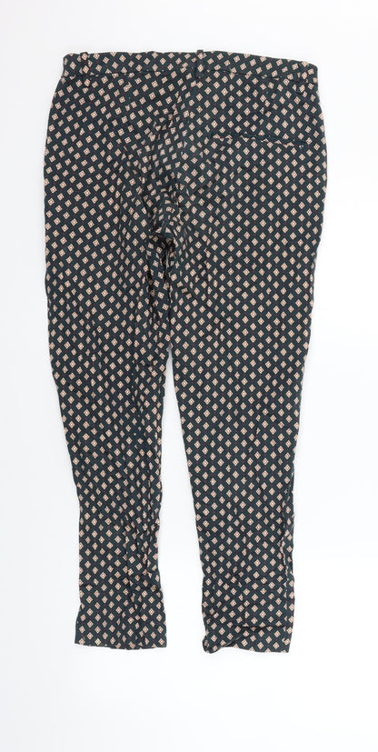Womens UK Size 12 H&M Regular Fit  Green Trousers