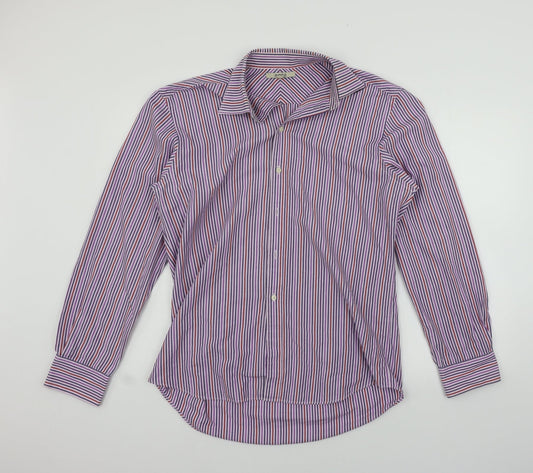 Mens UK Size L Moto Purple  Button-Up Long Sleeve Casual Shirt