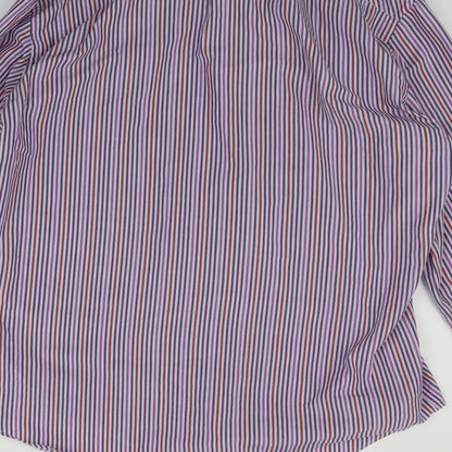 Mens UK Size L Moto Purple  Button-Up Long Sleeve Casual Shirt