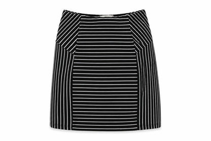 Mango Womens Black Geometric  A-Line Skirt Size 6