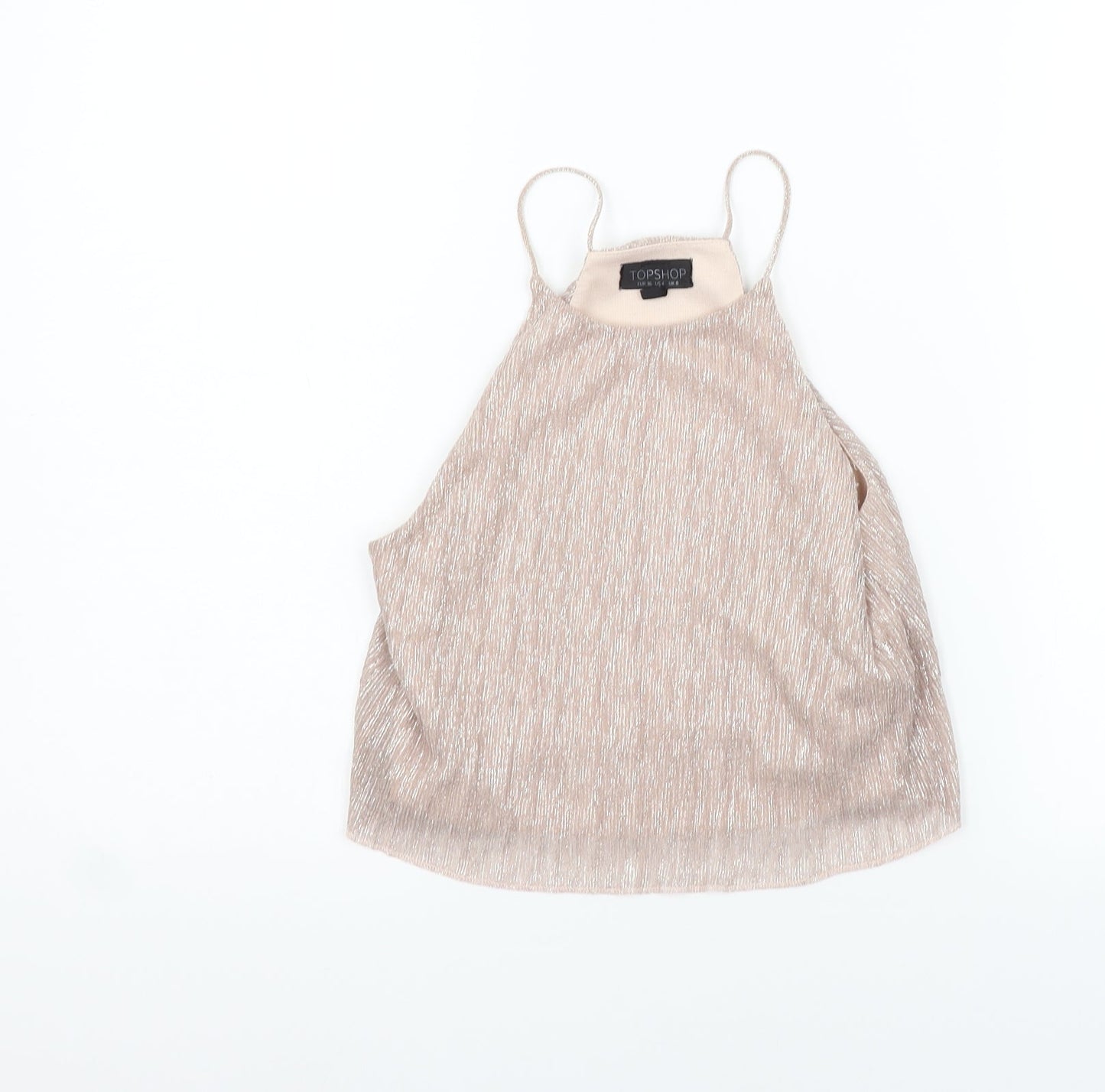 Womens UK Size 6 Topshop Beige Basic Tank