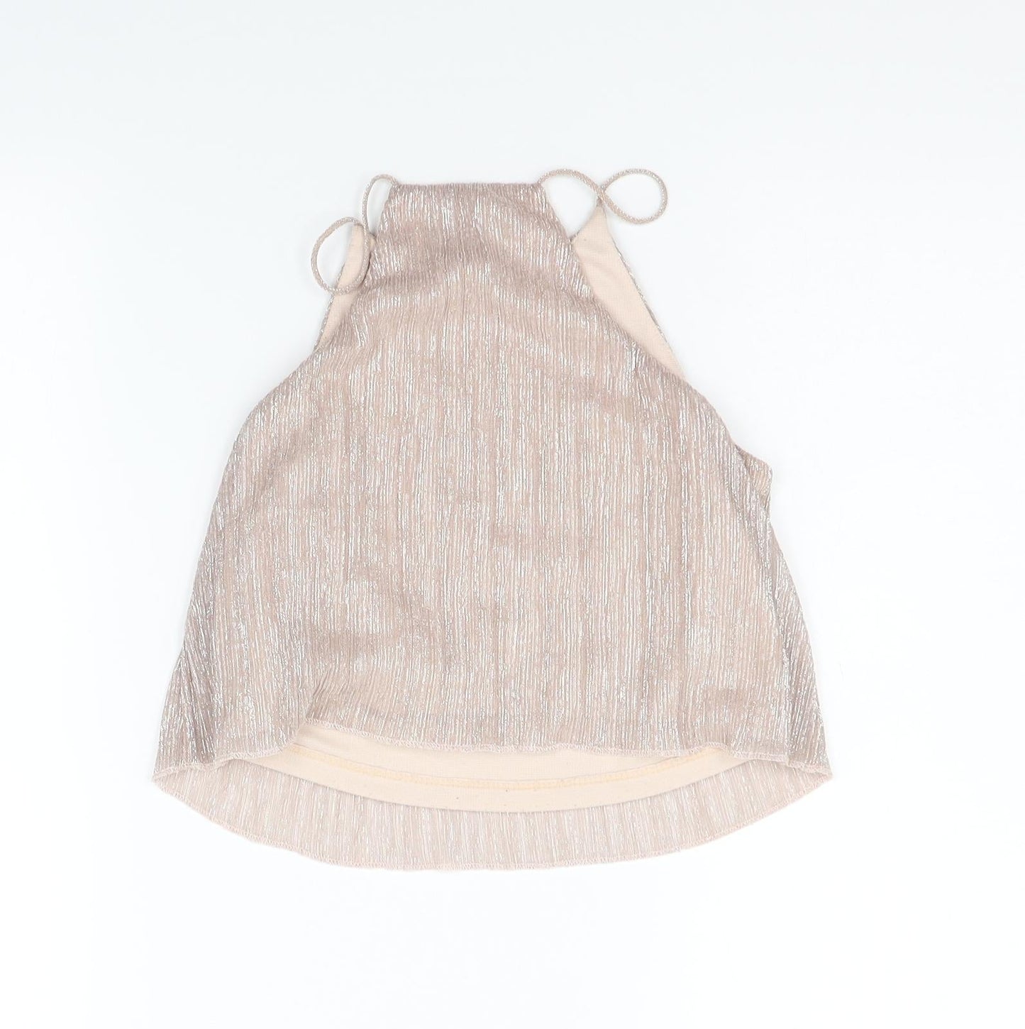 Womens UK Size 6 Topshop Beige Basic Tank