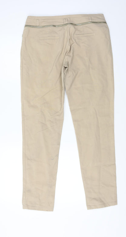 Womens UK Size XL Freesia Regular Fit  Beige Trousers