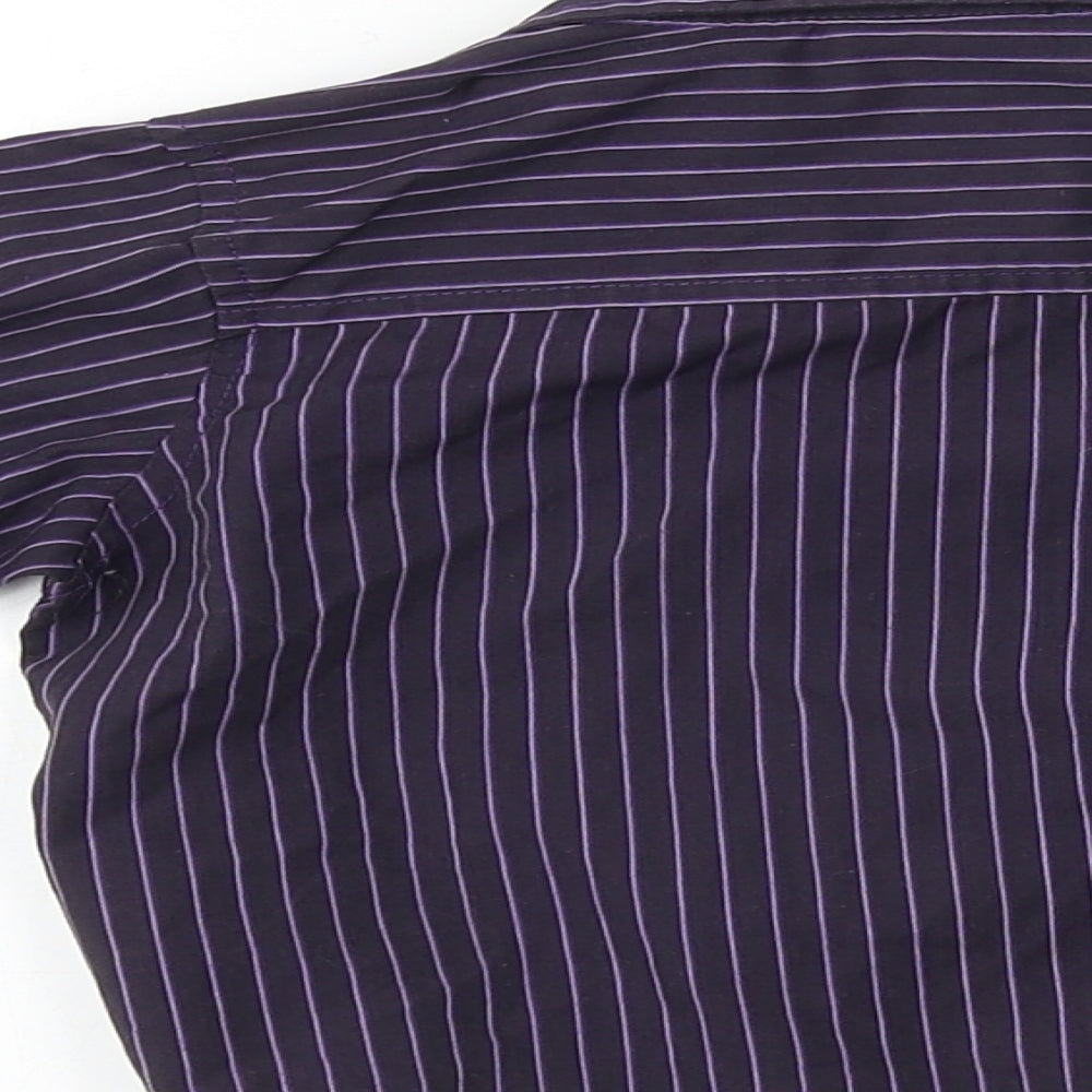 Cherokee  Boys Purple Striped  Basic Dress Shirt Size 12-18 Months