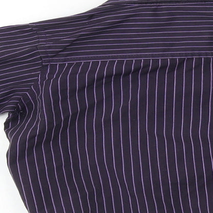 Cherokee  Boys Purple Striped  Basic Dress Shirt Size 12-18 Months