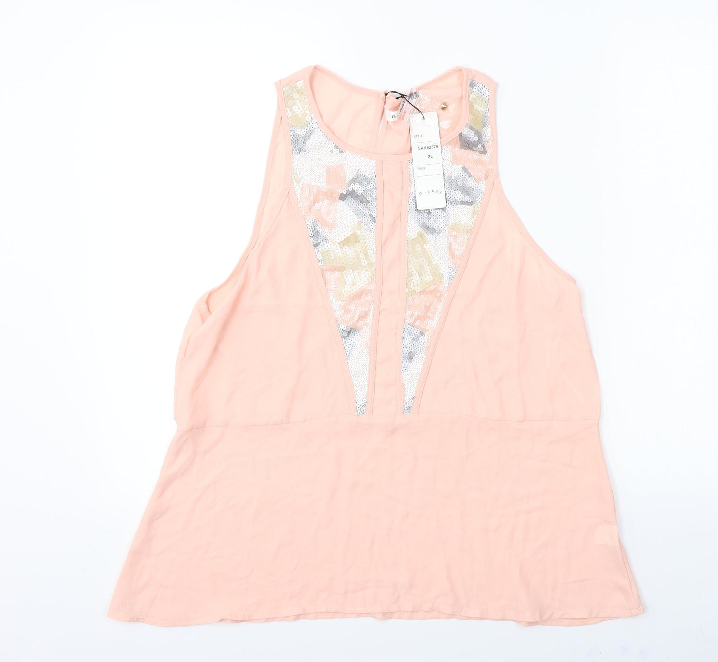 Womens UK Size XL e-lady Pink Basic Blouse
