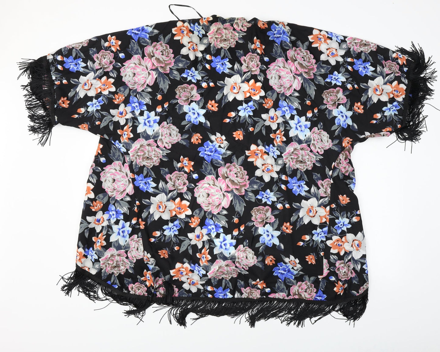 Select  Womens Black Floral  Cardigan Jumper Size 10