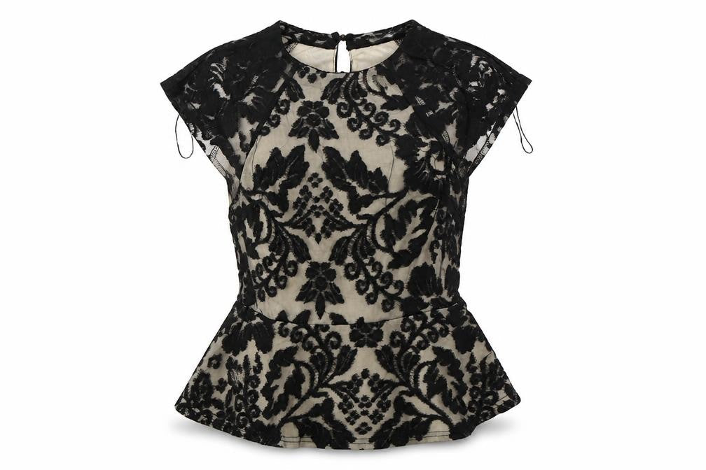 Womens UK Size L Striking Black Basic T-Shirt