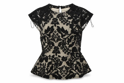 Womens UK Size L Striking Black Basic T-Shirt