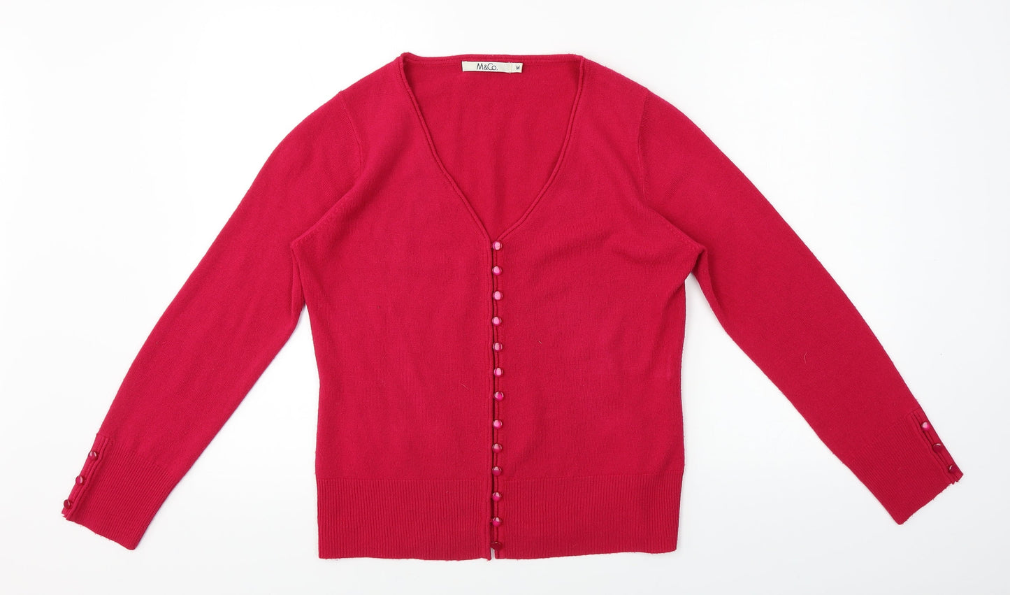 M&Co Womens Purple   Cardigan Jumper Size M