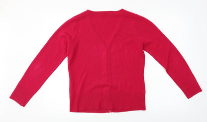 M&Co Womens Purple   Cardigan Jumper Size M