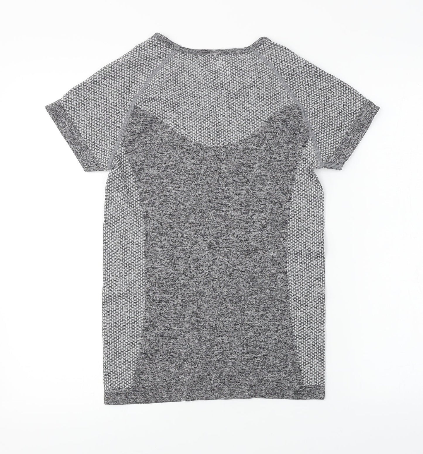 Womens UK Size 10 WORKOUT Grey Basic T-Shirt