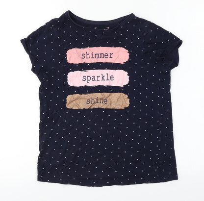 Additional front view of Primark girls’ blue basic t-shirt, size 11-12, years