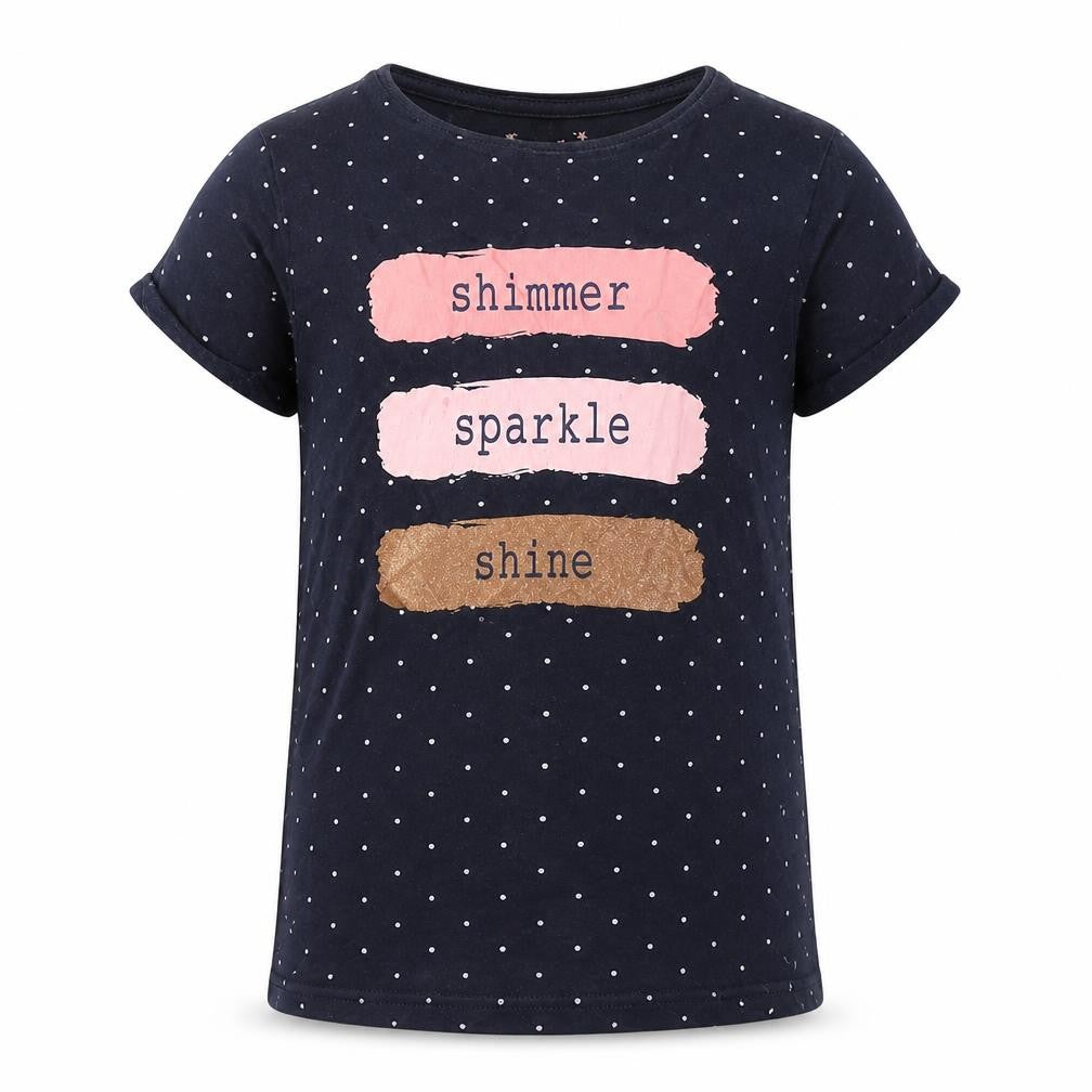 Front view of Primark girls’ blue basic t-shirt, size 11-12, years