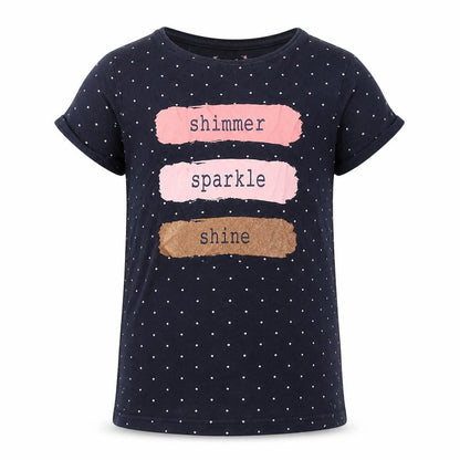Front view of Primark girls’ blue basic t-shirt, size 11-12, years