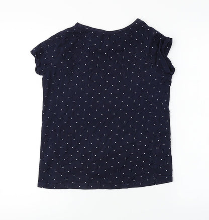 Back view of Primark girls’ blue basic t-shirt, size 11-12, years