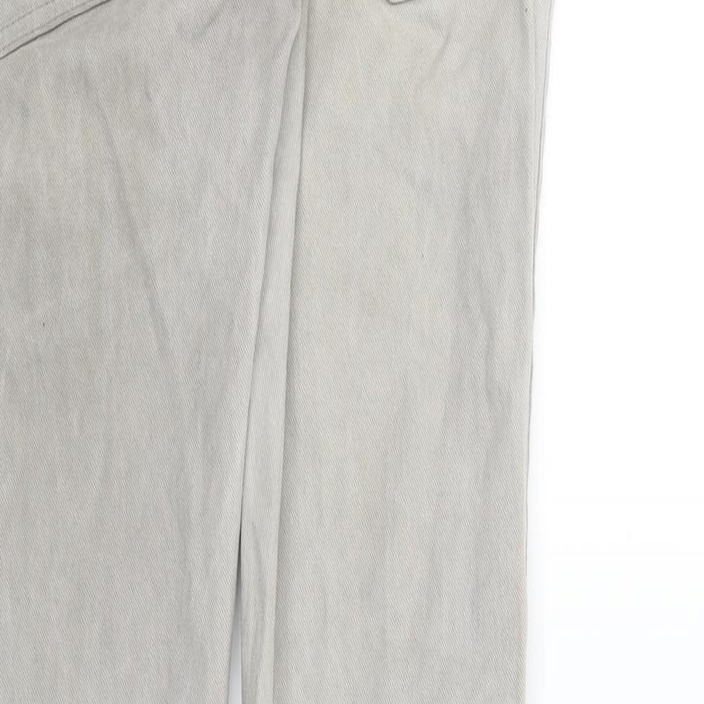 Mens UK Size 32 in Topman Regular Fit Straight Grey Jeans
