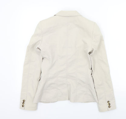 H&M Womens Beige   Jacket Blazer Size 34