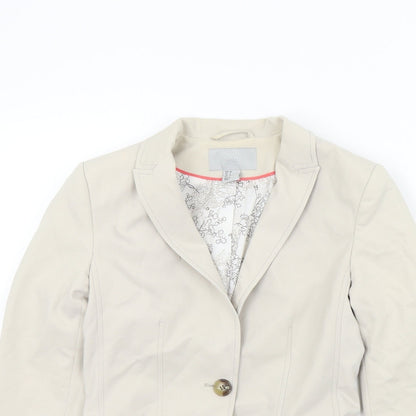 H&M Womens Beige   Jacket Blazer Size 34