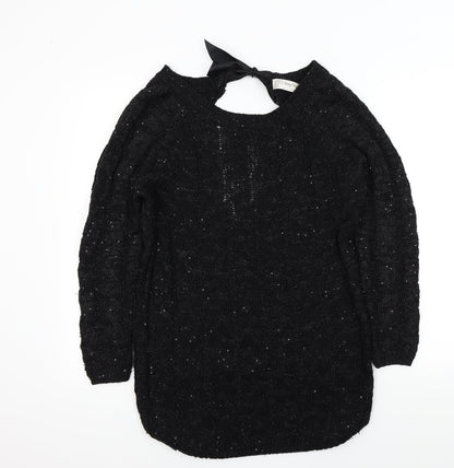 Vouley Vous Womens Black   Pullover Jumper Size M  - sparkle detail